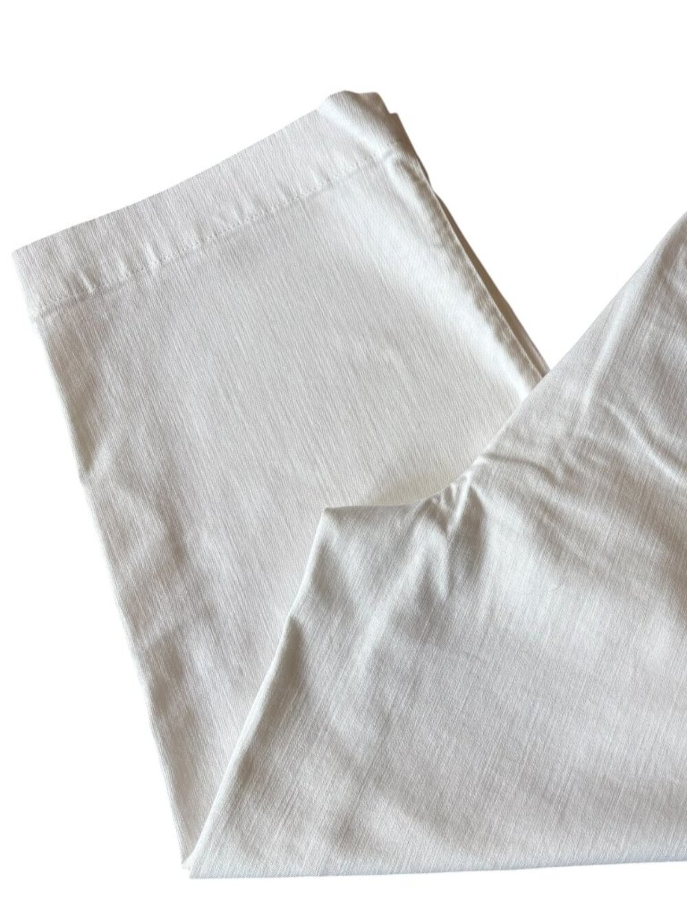 Talbots White Curvy High-Waist Wide-Leg Crop Jeans Womens Size 8 - Picture 10 of 12
